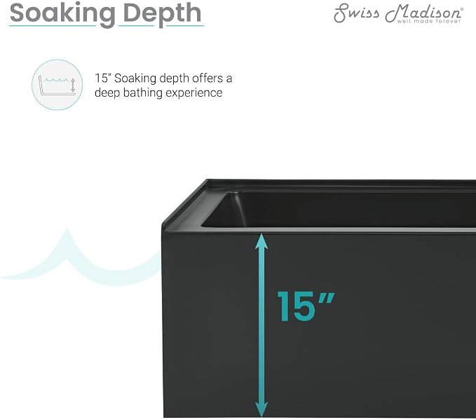 Voltaire 48" X 32" Right-Hand Drain Alcove Bathtub - Image 7