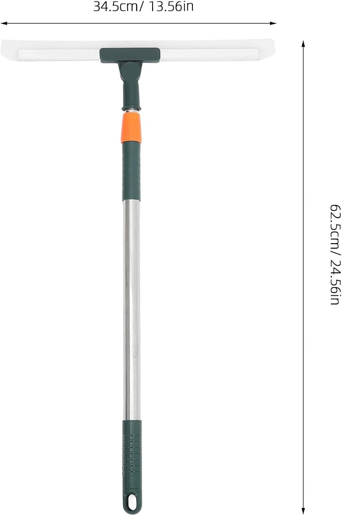 Silicone Squeegee with Rotating Head and Extendable Long Handle - Image 2