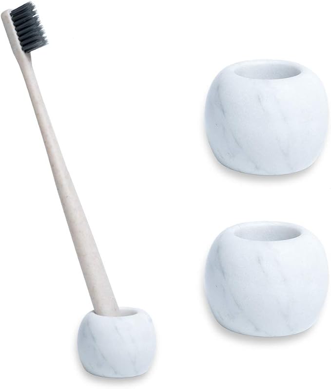 Marble Mini Toothbrush Holder Stand by JIMEIMarble