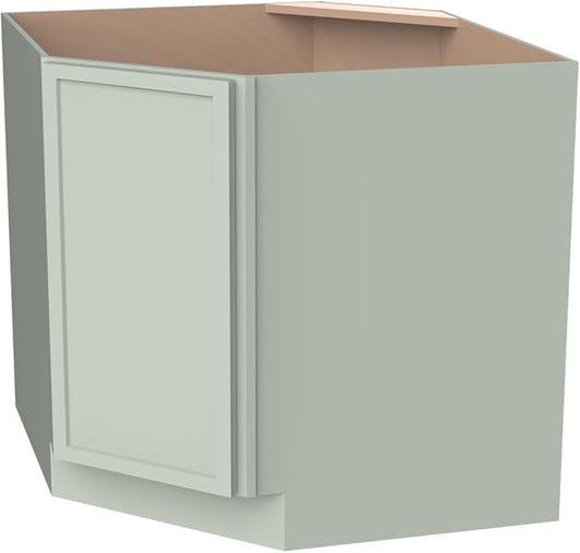 Diagonal Corner Kitchen Cabinet – Solid Wood – Freestanding Storage Organizer by HCIOANHomecabinetseries