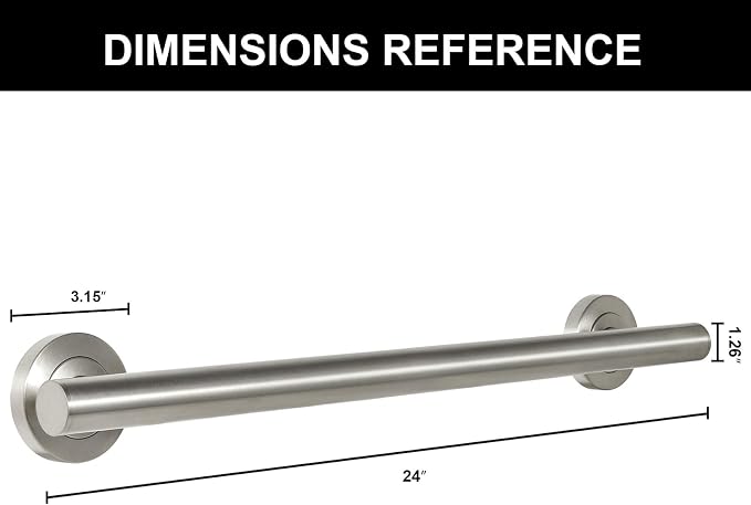 Lava Odoro Shower Grab Bar, Modern Stainless Steel Handicap Grab Bar - Image 9