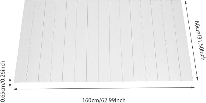 Bathtub Cover Foldable 62.9" x 31.5" Bath Tray Adjustable PVC Shutter Bath Lid - Image 4