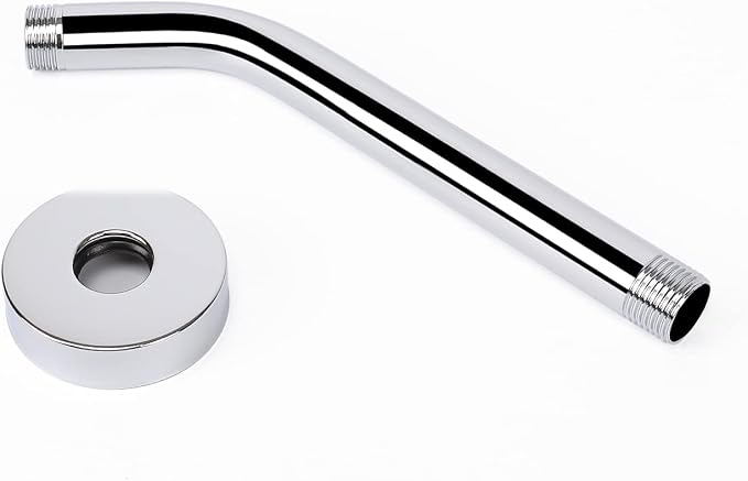 HarJue Shower Arm with Flange and Teflon Tape, Wall Mounted Shower Pipe 304 - Image 7