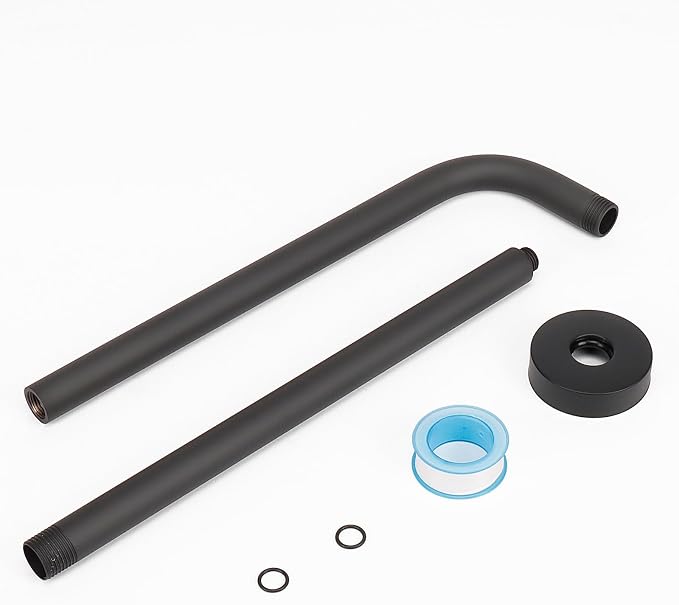 HarJue Shower Arm with Flange and Teflon Tape, Wall Mounted Shower Pipe 304 - Image 7