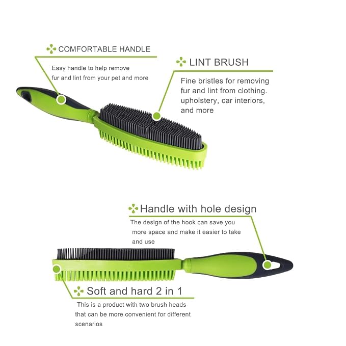 Rubber Pet Hair Removal Brush for Couch Clothes Dog Cat Pet Hair Carpet - Image 3