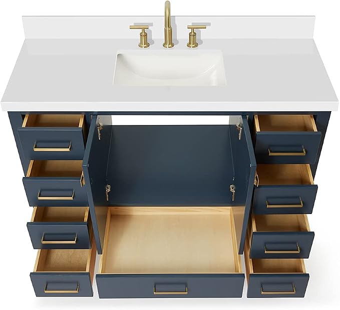 ARIEL 49 inch Midnight Blue Single Bathroom Vanity - Image 7