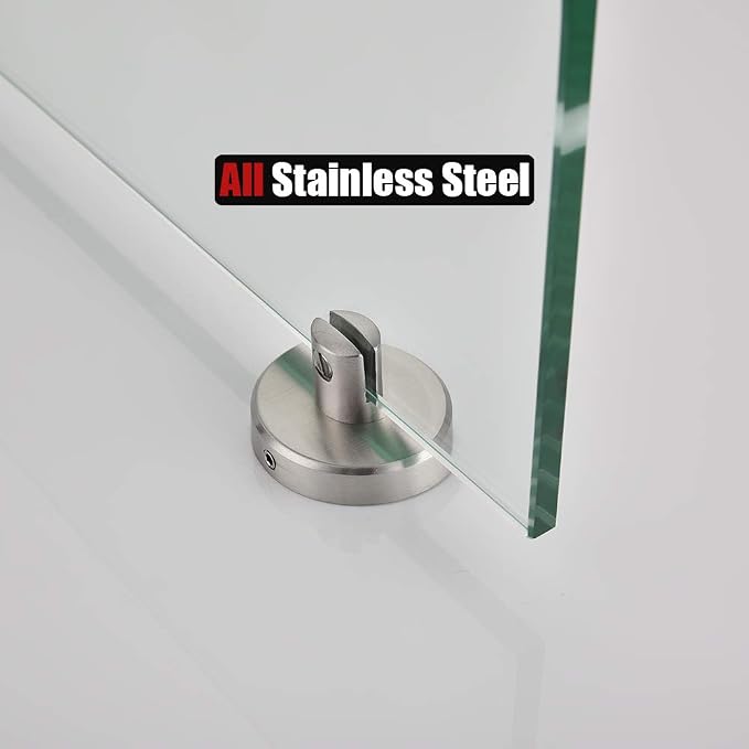 JQK Bathroom Glass Shelf, Tempered Glass Shower Storage 12 by 5 inches - Image 9