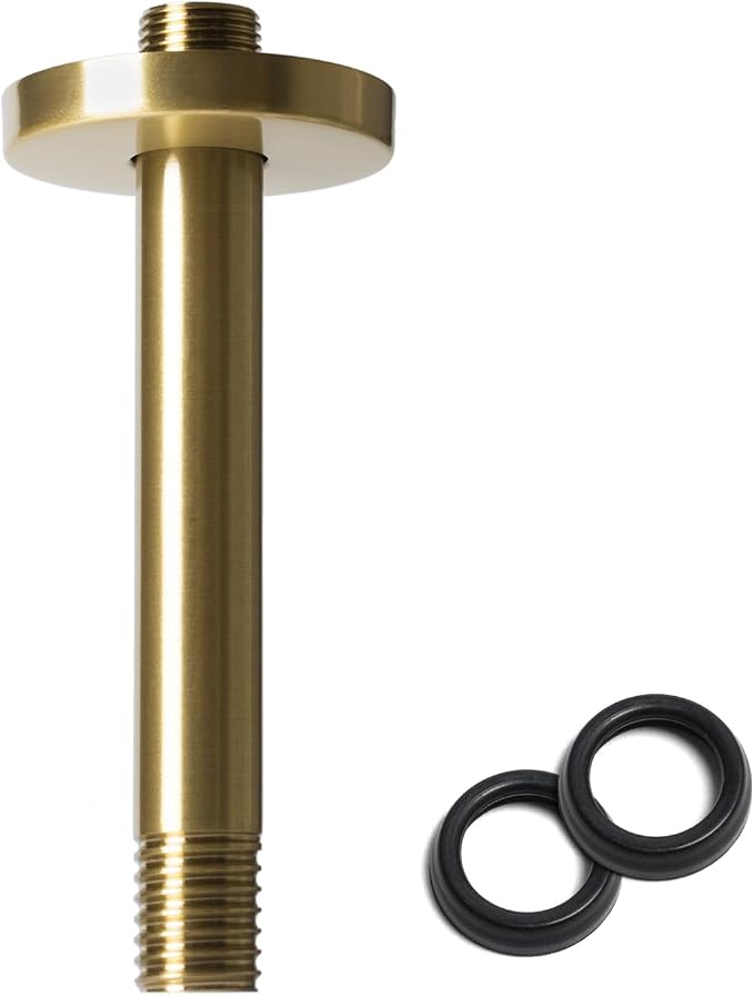 8 Inch Shower Arm with Flange, Ceiling Mounted Shower Head Extension Arm by BSTIIU