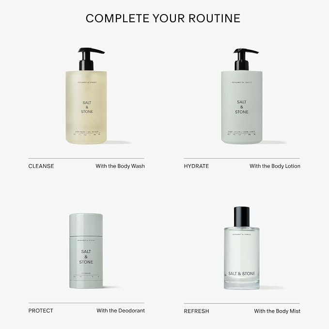 Salt & Stone Body Mist, Bergamot & Hinoki Scent, Skincare Infused Hair & Body - Image 7