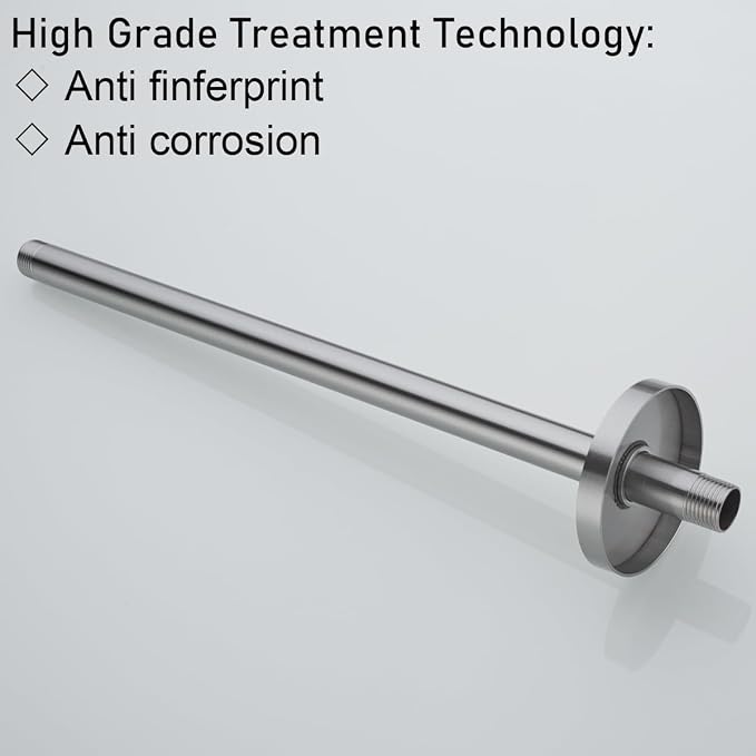 RANDOM Brushed Nickel Shower Arm - Image 4