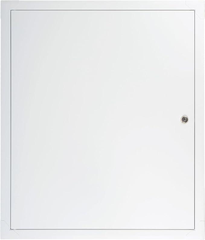 20" x 24" Lockable White Metal Access Panel. Service Shaft Door Panel - Image 2