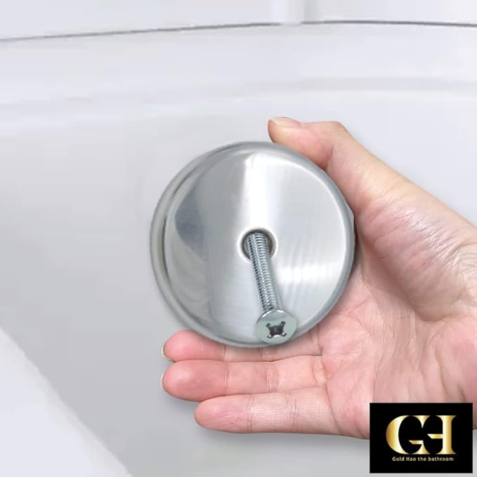 Single Hole Bathtub Drain Overflow Plate/Tub Overflow Drain Ccover - Image 7