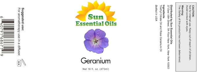 Sun Essential Oils Geranium Essential Oil 16oz - Image 2
