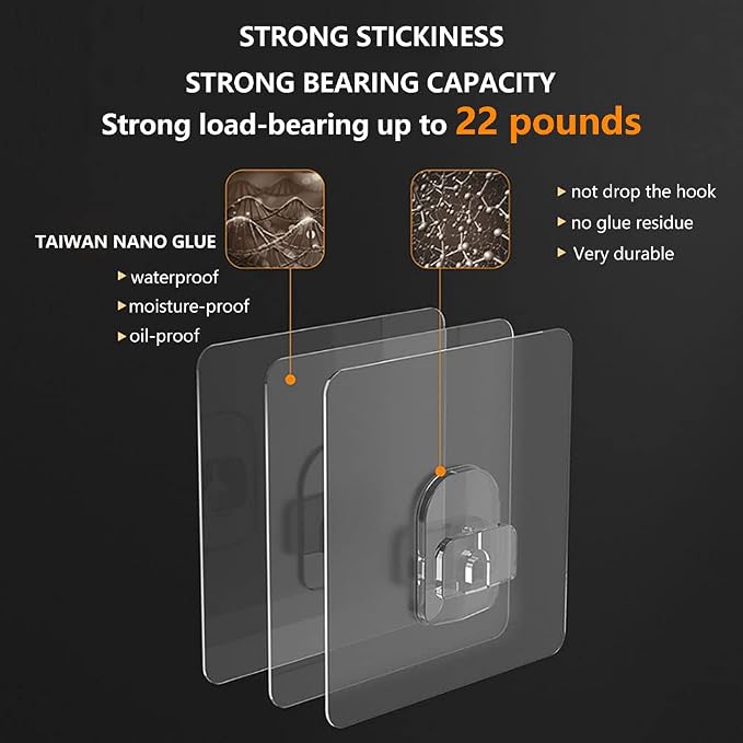 4 Pack Shower Gel Bottle Rack Hook Self Adhesive Wall Mounted No Drilling - Image 5