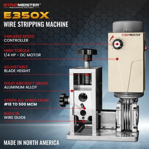 StripMeister E350x Electric Automatic Wire Stripping Machine – Wire Size Up To - Image 2