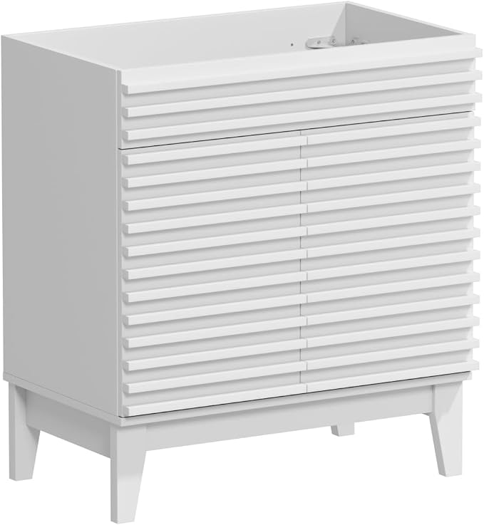 ROOMTEC 30" Bathroom Vanity, Mid-Century Freestanding Bathroom Cabinet Vanity by ROOMTEC