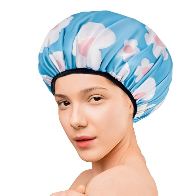 Aquior Shower Cap, Extra Large Triple Layer Bathing Cap - Image 6
