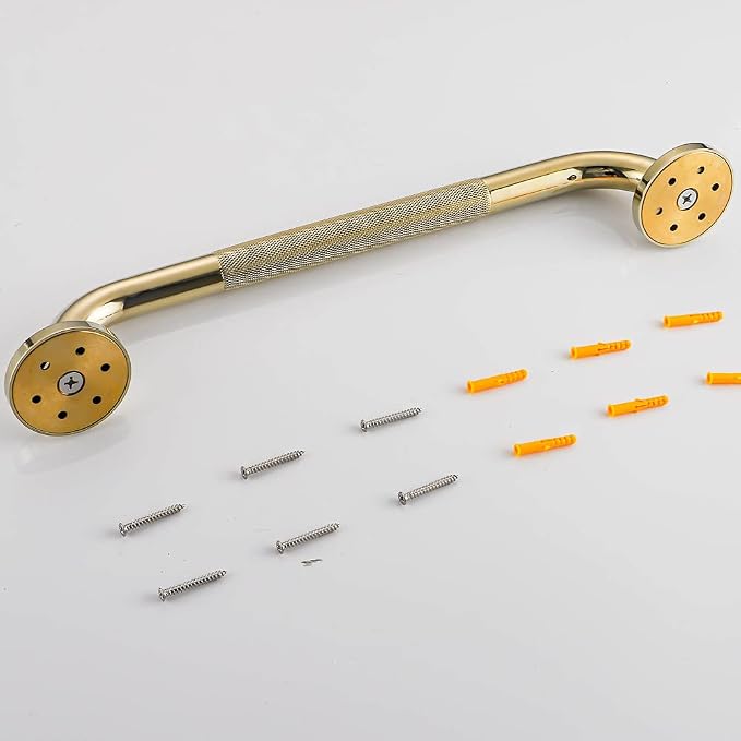 Textured Shower Grab Bar, 24-Inch Bathroom Support Rail, Stylish Bathtube - Image 4