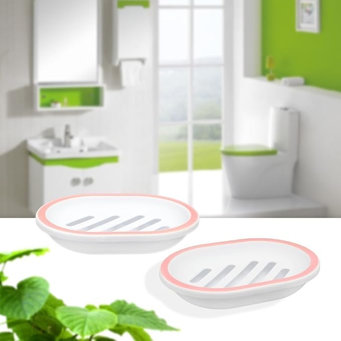 Topsky 2-Pack Oval Soap Dish, Soap Holder, Soap Saver, Easy Cleaning - Image 9
