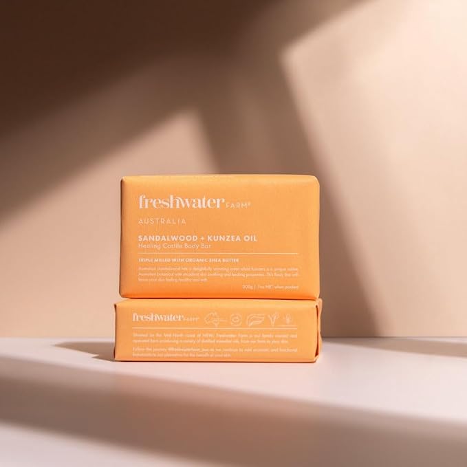 Freshwater Farm Australia Natural Soap Bar- Healing Sandalwood + Kunzea Oil 7oz - Image 7
