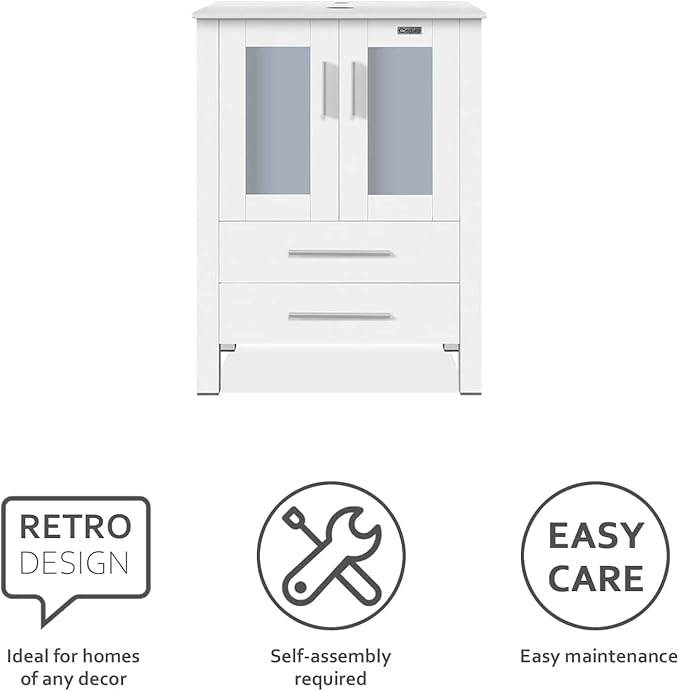 eclife 48" Modern Bathroom Vanity Sink Combo Freestanding Cabinet - Image 4