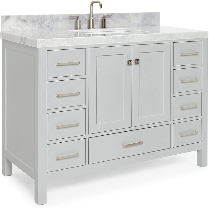 ARIEL Bathroom Vanity 48" Grey - Image 4