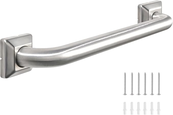 Bathroom Grab Bars Stainless Steel Handrail ADA Compliant 500lbs bathtubs and by Raemnaky