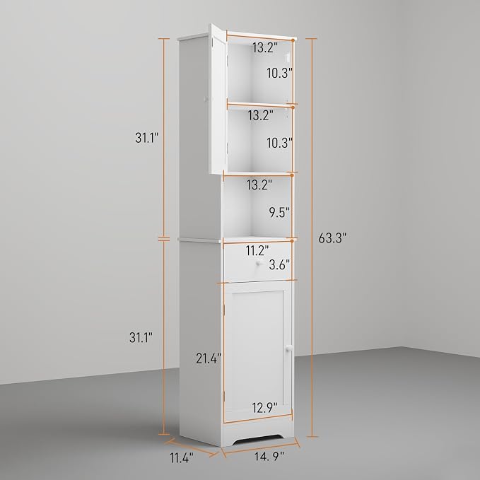 Tall Bathroom Cabinet, Storage Cabinet - Image 3