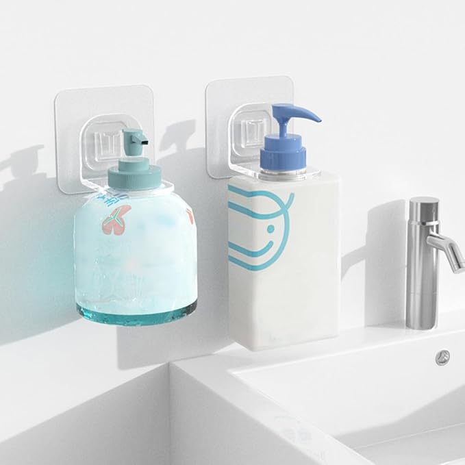 Garneck 2 Pcs Shower Gel Holders Wall-mounted Adhesive Storage Racks - Image 3