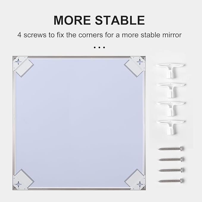 24x36 Inch Silver Bathroom Mirror - Image 7