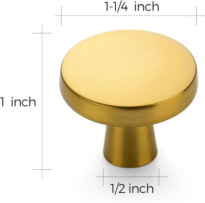 Ravinte 25 Pack Drawer Pulls 1-1/4 Inch Kitchen Cabinet Knobs Solid Brushed - Image 3
