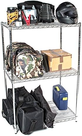 Omega 36" Deep x 36" Wide x 96" High 3 Tier Chrome Starter Shelving Unit - Image 2