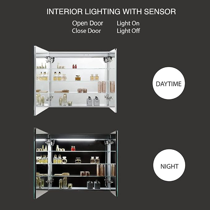 Blossom LED Mirror Medicine Cabinet - Image 5