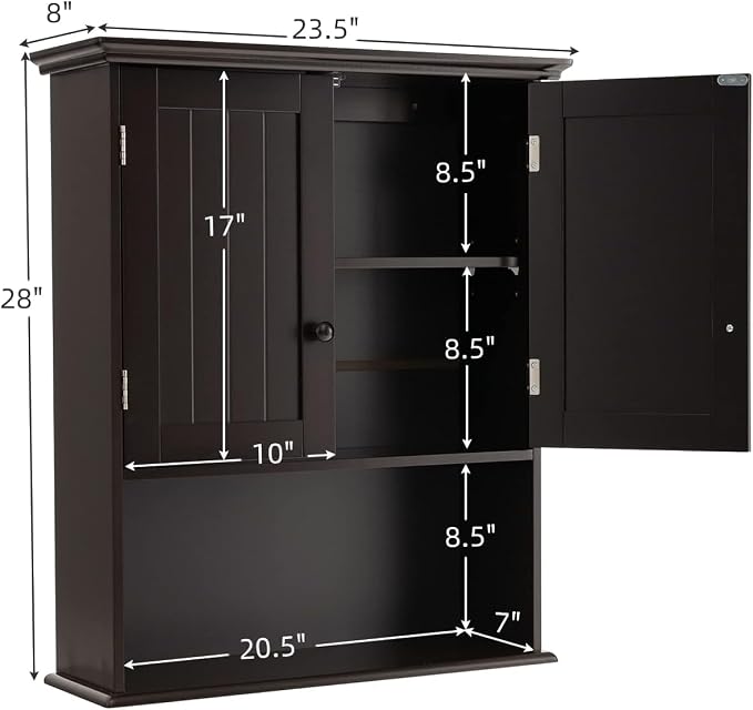 Safeplus 28" H x 23.5" W Wall Mount Medicine Cabinets - Image 3