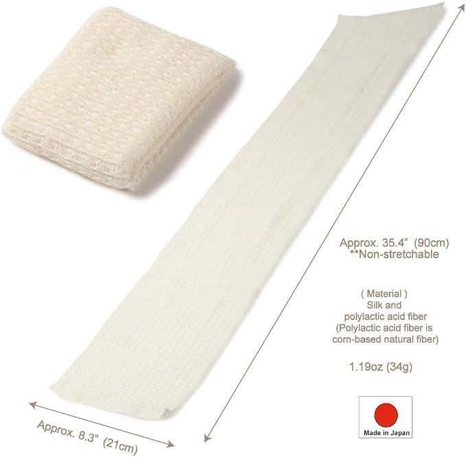 Exfoliating Washcloth Shower Back Scrubber, Natural Loofah - Image 6