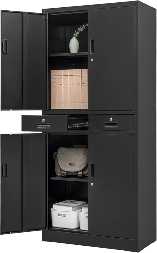 Metal Storage Cabinet, 71 Inch Tall Metal Storage Cabinet by YEEZER