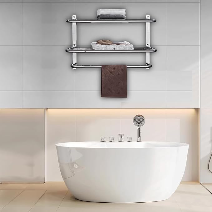 LUANT 24 Inch Bathroom Shelf 3-Tier Wall Mounting Rack - Image 6