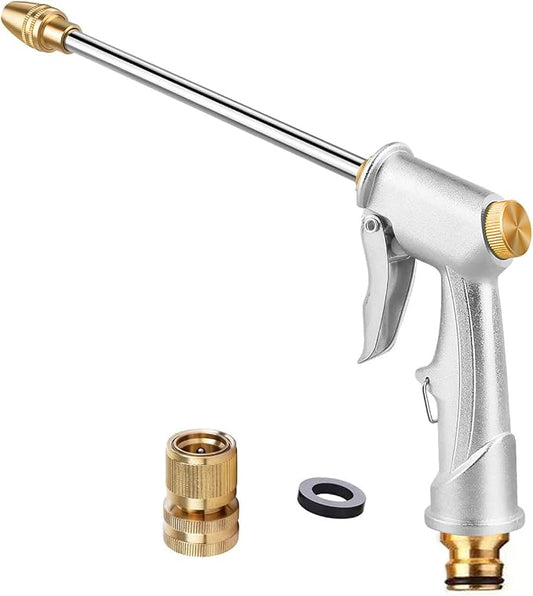Lengthened Garden Hose Nozzle Heavy Duty High Pressure Water Sprayer by Euthymiaze
