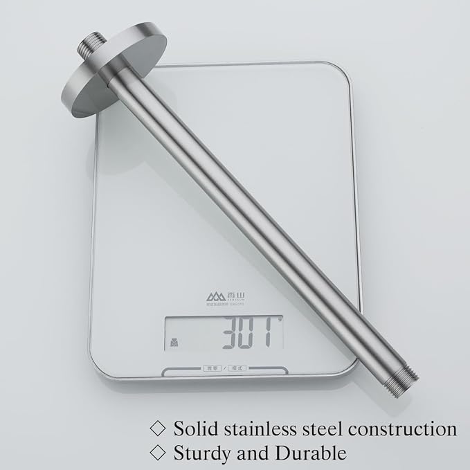 RANDOM Brushed Nickel Shower Arm - Image 4