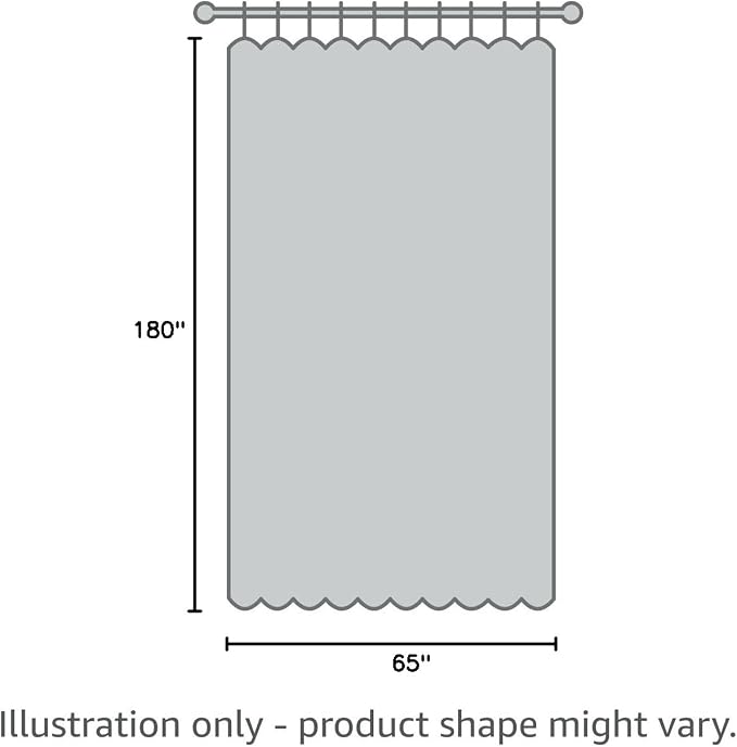 YISURE White Clawfoot Tub Shower Curtain Liner 180x65 Inch, 360 Shower Curtain - Image 6