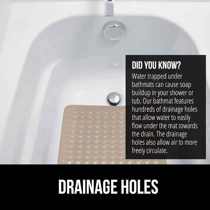 GORILLA GRIP Patented Bath Tub Shower Mat, Machine Washable Bathtub Floor Liner - Image 4