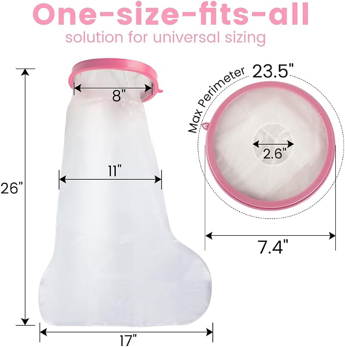Waterproof Cast Covers for Shower Leg, Adult Cast Bag Cover Protector, - Image 2