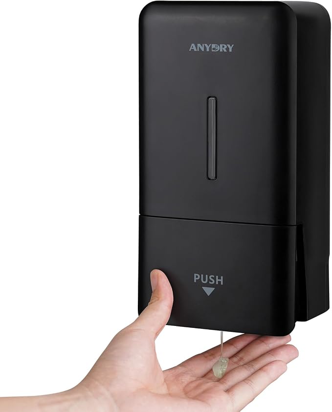 27oz Manual Wall Mounted Soap Dispenser, Use by ANYDRY