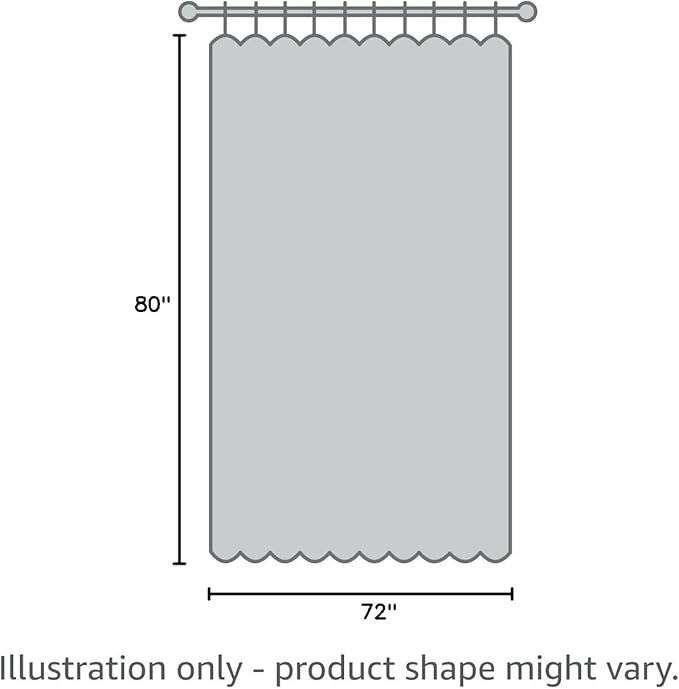 Gibelle Long Shower Curtain 72x80, Waffle Weave Bathroom Shower Curtain - Image 7