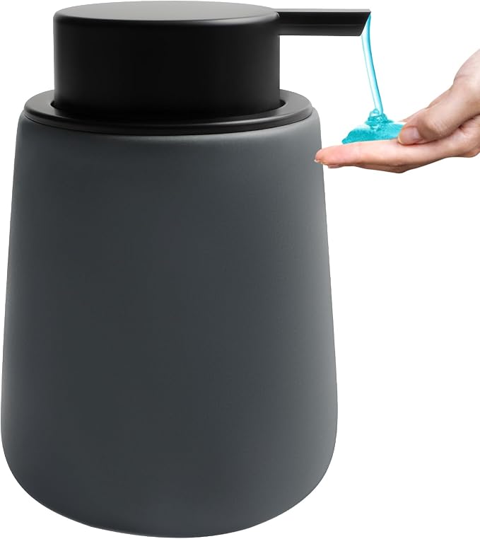 Soap Dispenser Ceramic with Easy-to-Press Pump Hand Lotion Liquid Dispenser - Image 2
