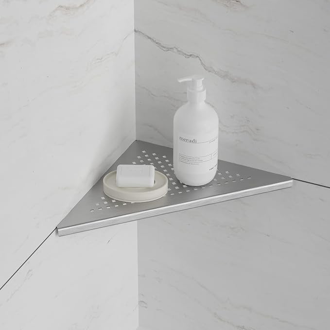 Neodrain 10 Inch Brushed Shower Shelves Corner Shelf - Image 4