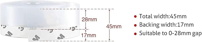 TradeGear 26ft - 45mm Silicone Seal Strip w/Ultra-Strong Adhesive Sticker – - Image 7