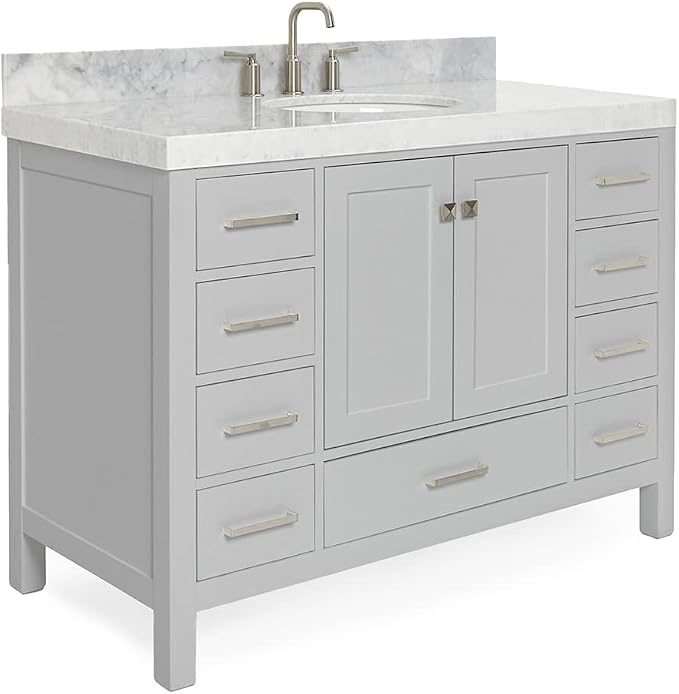 ARIEL Bathroom Vanity 48" Grey - Image 4