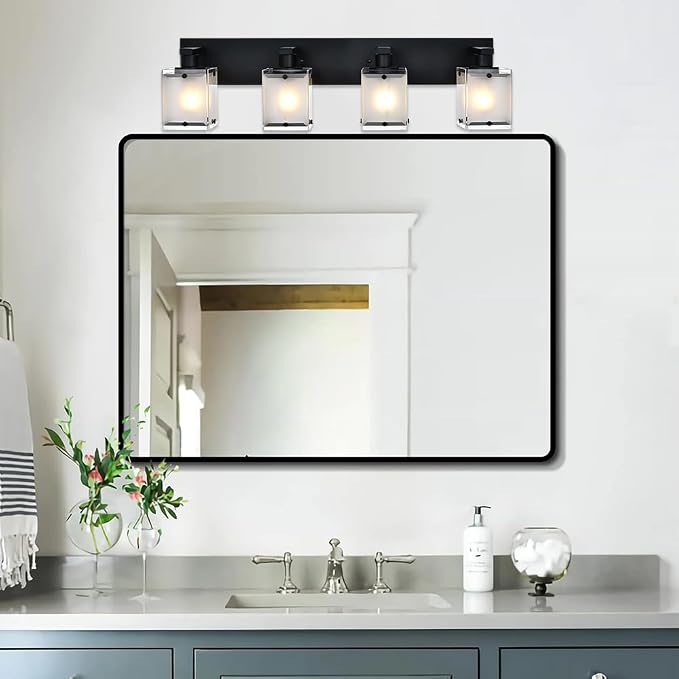 4-Lights Bathroom Vanity Lighting Over Mirror, E26 Bulb Base - Image 3