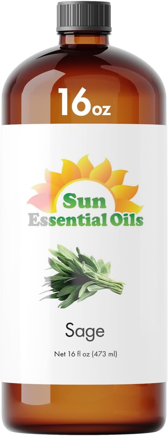 Sun Essential Oils – Sage Essential Oil 16 oz by SunEssentialOils